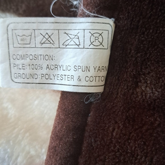 DAVIDA TIGER BLANKET thick plush floral flower browns purple soft heavy queen - Picture 12 of 12